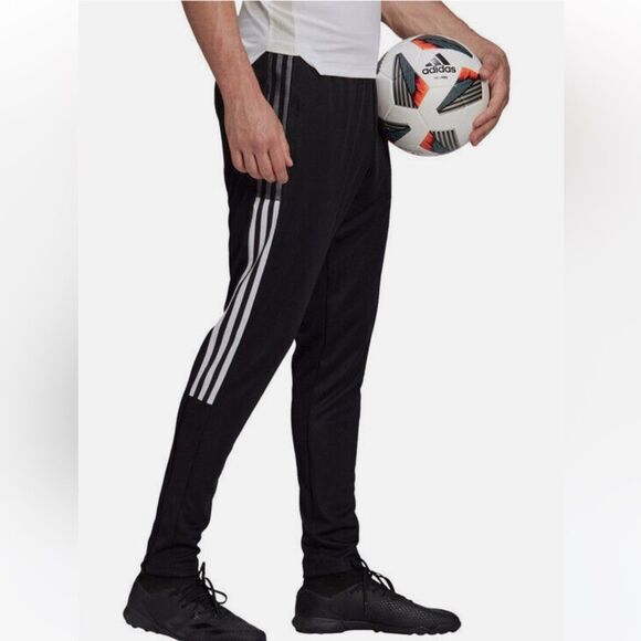 Adidas  Tiro 21 Training Soccer Pants - GH7305 - Black/White - Size Medium - Picture 1 of 8